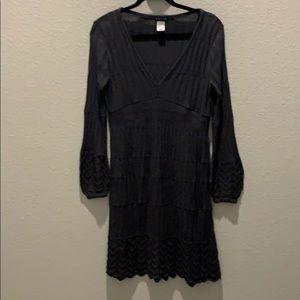 Gray sweater dress